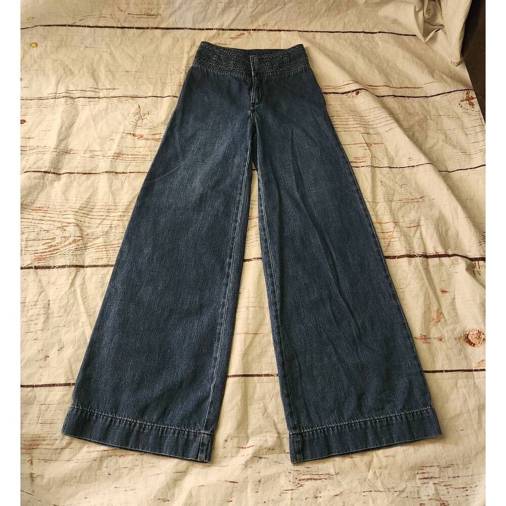 Free People Wide Leg Flare Jeans Size‎ 24